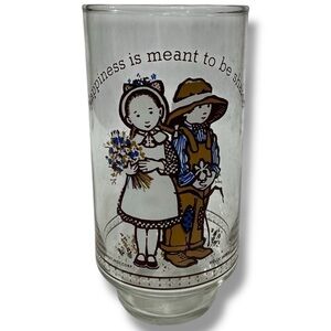 Vintage Holly Hobbie Drink Glass Happiness is Meant to be Shared